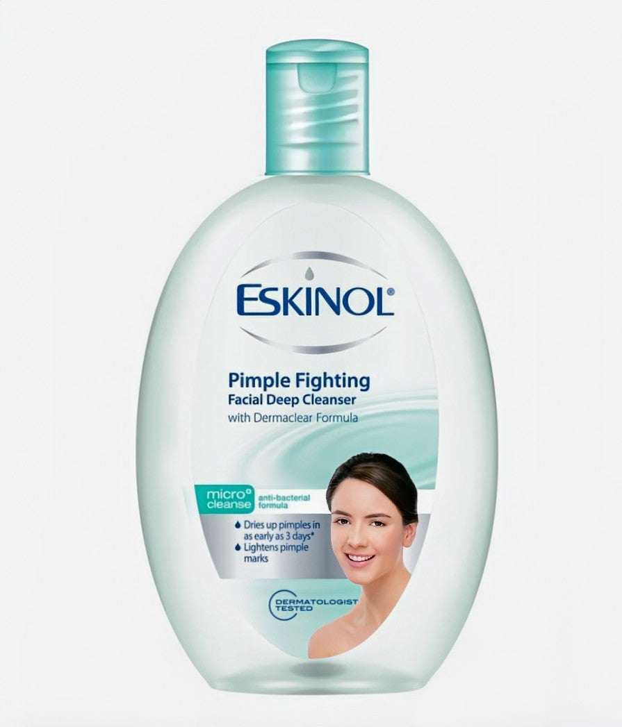 ESKINOL PIMPLE FIGHTING DERMACLEAR LIGHTENING & BRIGHTENING FACE CLEANSER 225ML