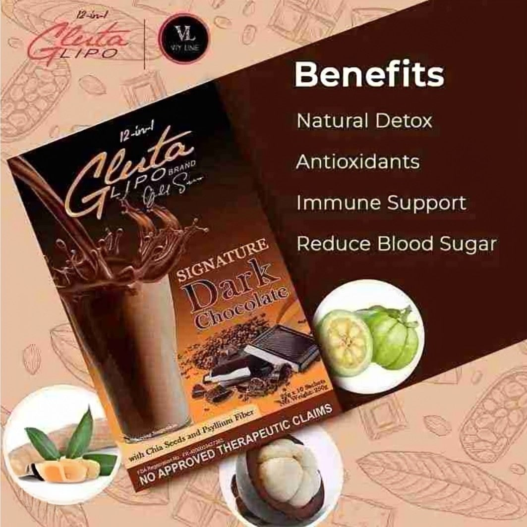 GLUTA LIPO DARK CHOCOLATE 12 in 1