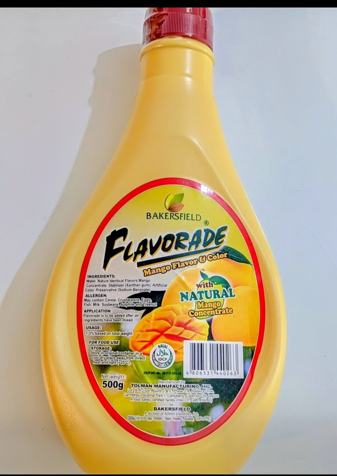 BAKERSFIELD FLAVORADE MANGO 500G