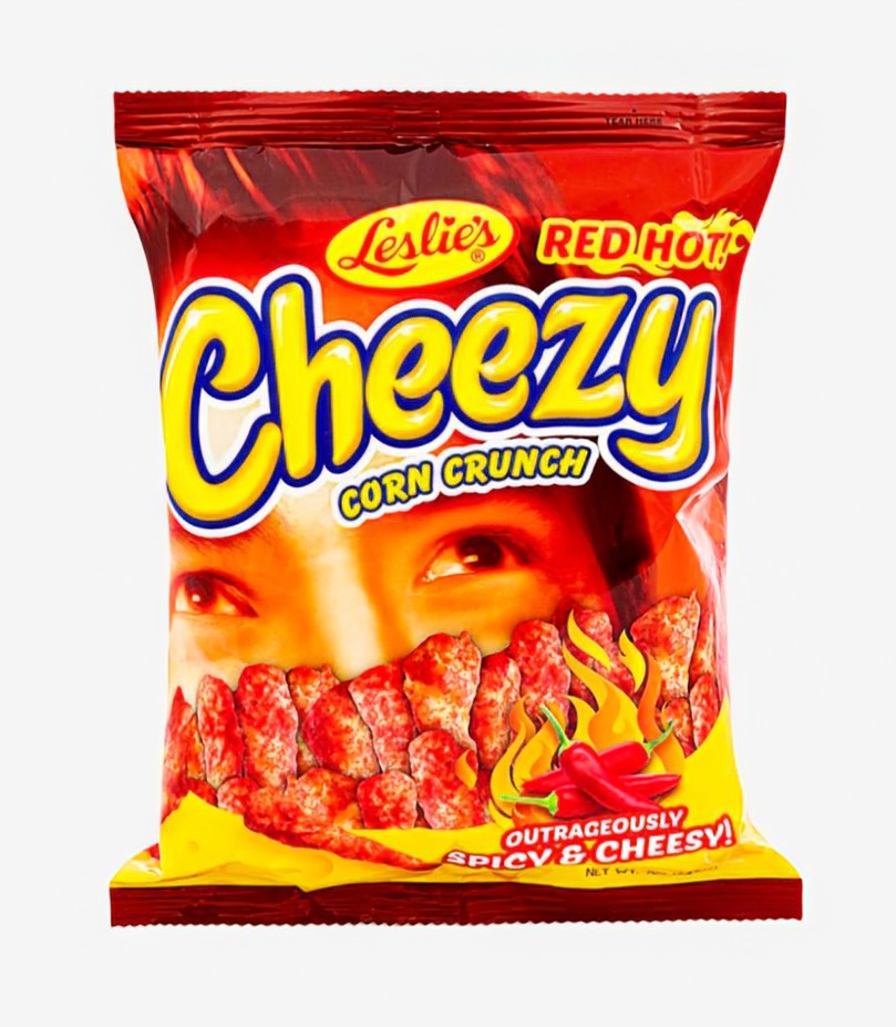 LESLIE'S CHEEZY CORN CRUNCH RED HOT