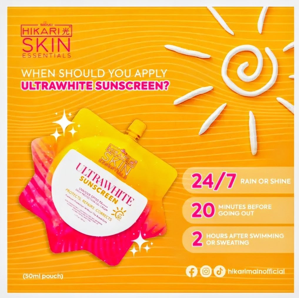 HIKARI SKIN ESSENTIALS ULTRA FRESH SUNSCREEN SPF50 (50ML)