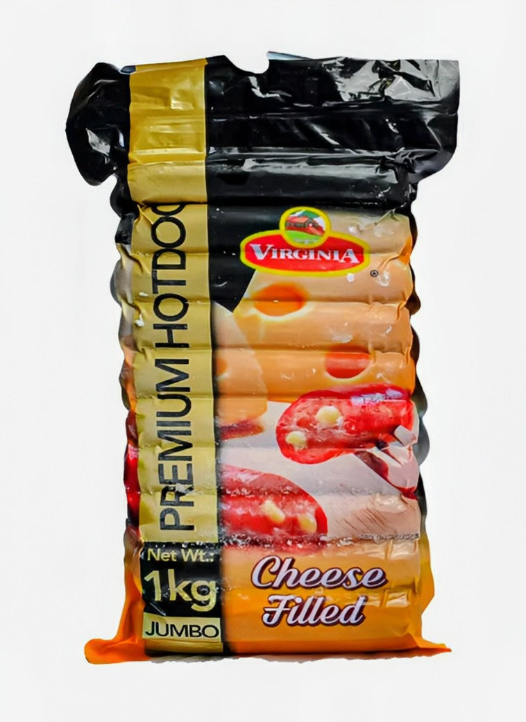 VIRGINIA JUMBO CHEESE FILLED HOTDOG 1KG