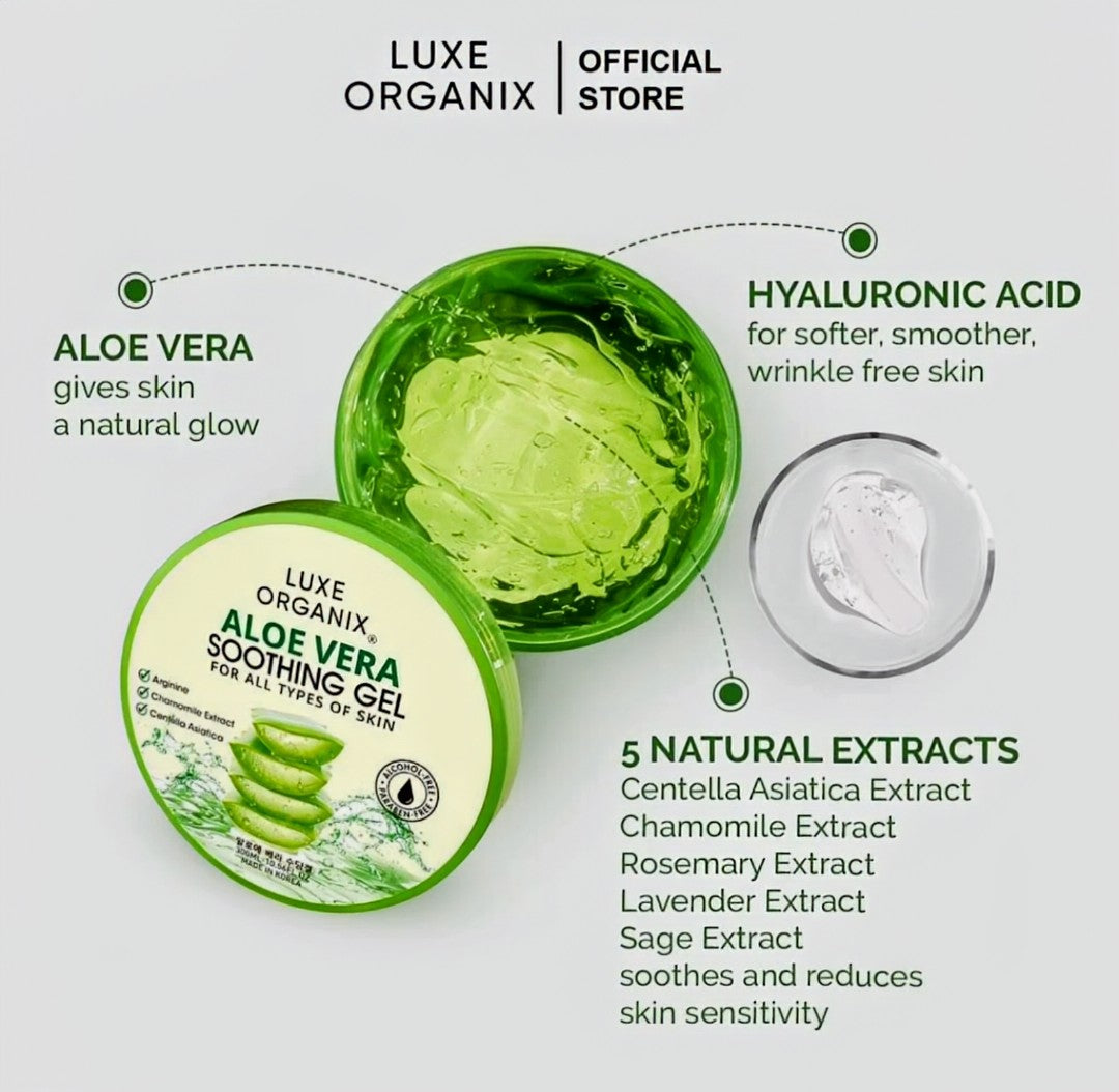 LUXE ORGANIX ALOE VERA SOOTHING GEL 300ML