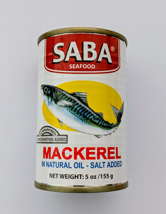 SABA SEAFOOD MACKEREL IN NATURAL OIL-SALT ADDED