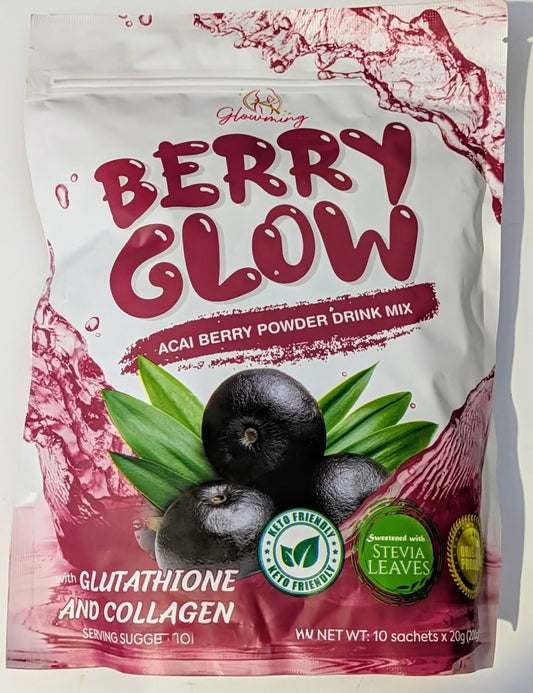 GLOWMING BERRY GLOW ACAI BERRY POWDER DRINK MIX