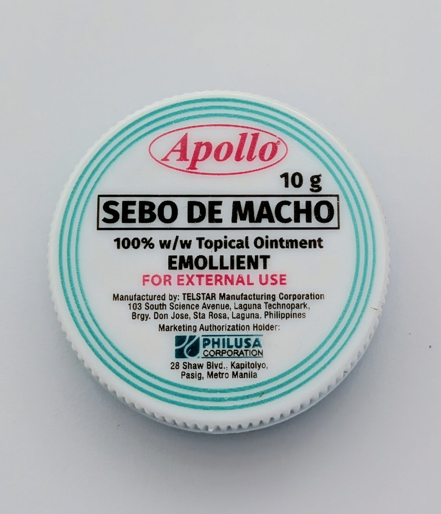 APOLLO SEBO DE MACHO 10G