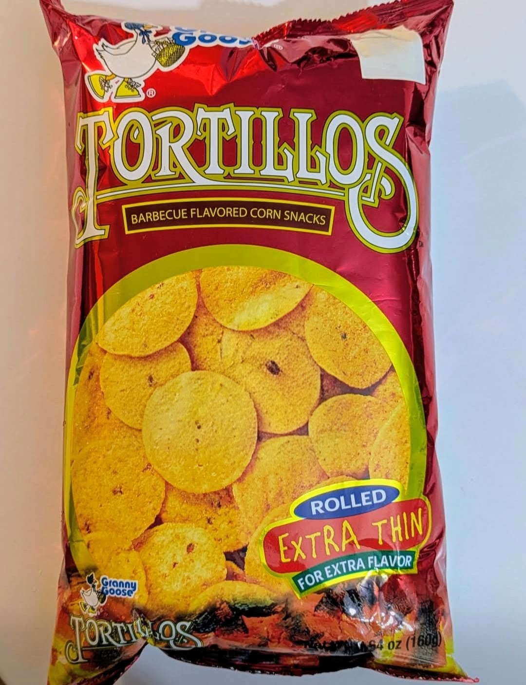GRANNY GOOSE TORTILLOS BBQ FLAVOR (160g) LARGE