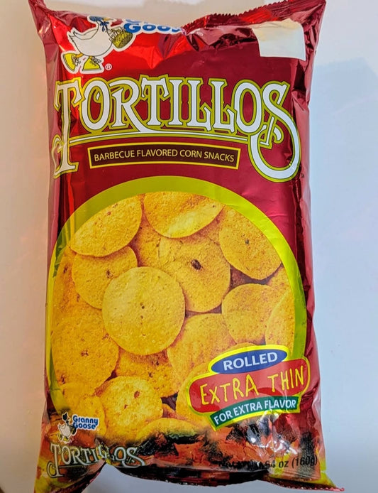 GRANNY GOOSE TORTILLOS BBQ FLAVOR (160g) LARGE