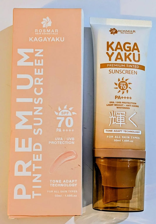 ROSMAR SKIN ESSENTIALS KAGAYAKU PREMIUM TINTED SUNSCREEN SPF70 50ML