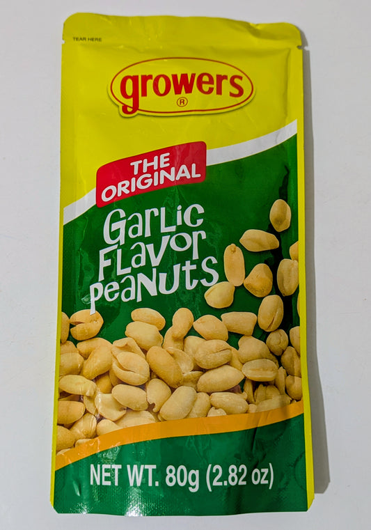 GROWERS THE ORIGINAL GARLIC FLAVOR PEANUTS