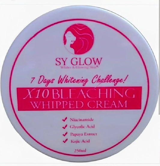 SY GLOW X10 BLEACHING WHIPPED CREAM 250ML