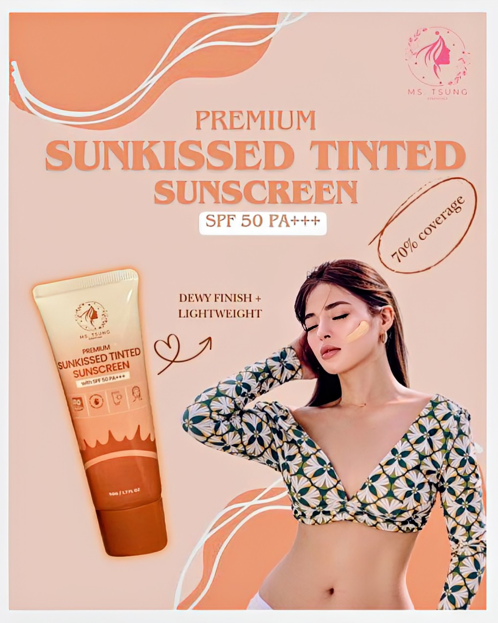 MS.TSUNG PREMIUM TINTED SUNSCREEN 50g
