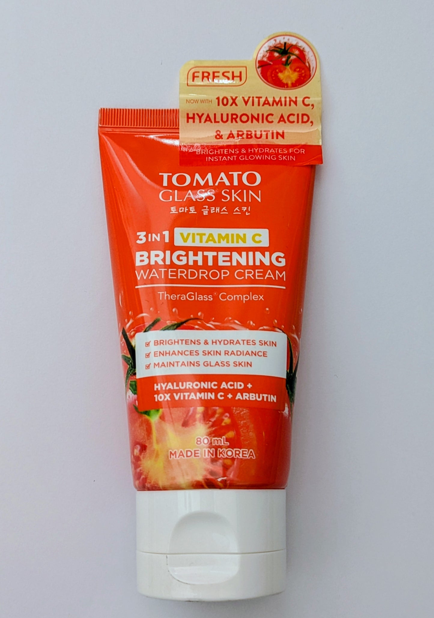 TOMATO GLASS SKIN 3in1 VITAMIN C BRIGHTENING WATERDROP CREAM 80ml