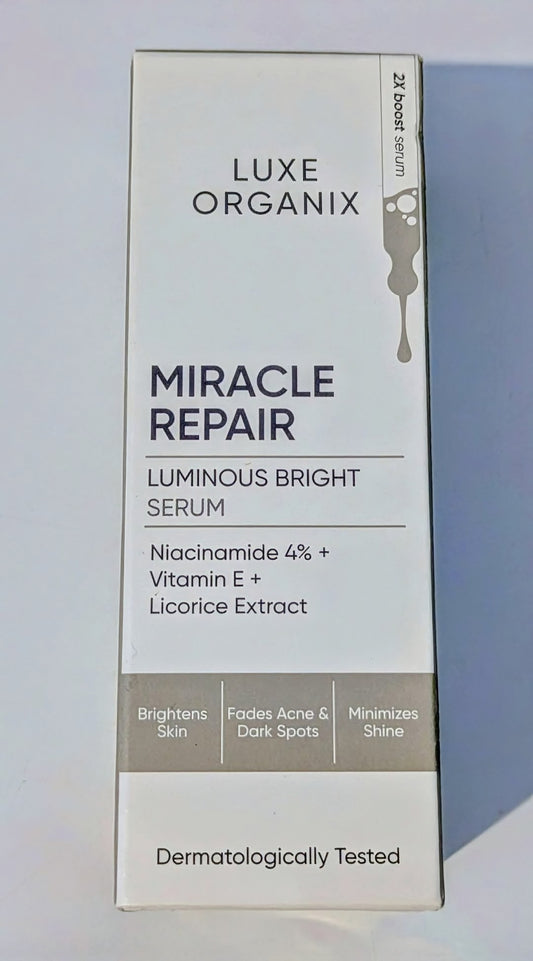 LUXE ORGANIX MIRACLE REPAIR LUMINOUS BRIGHT SERUM