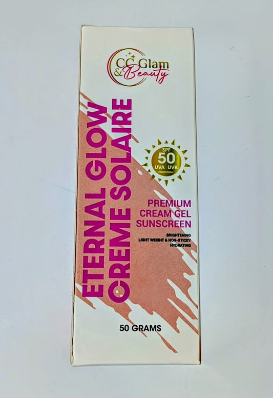 CC GLAM BEAUTY ETERNAL GLOW  PREMIUM CREAM GEL SUNSCREEN SPF50 (50G)