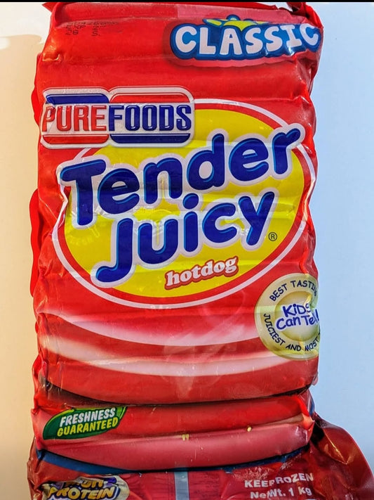 PUREFOODS TENDER JUICY HOTDOG CLASSIC 1KG