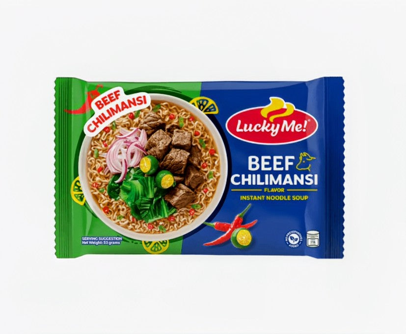LUCKY ME BEEF CHILIMANSI INSTANT NOODLE SOUP 55G