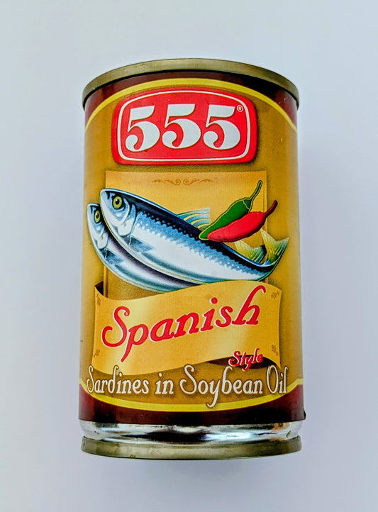555 SPANISH SARDINES IN SOYBEAN OIL 155G