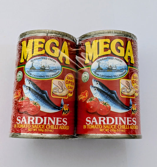 MEGA SARDINES IN TOMATO SAUCE CHILI ADDED TWIN PACK