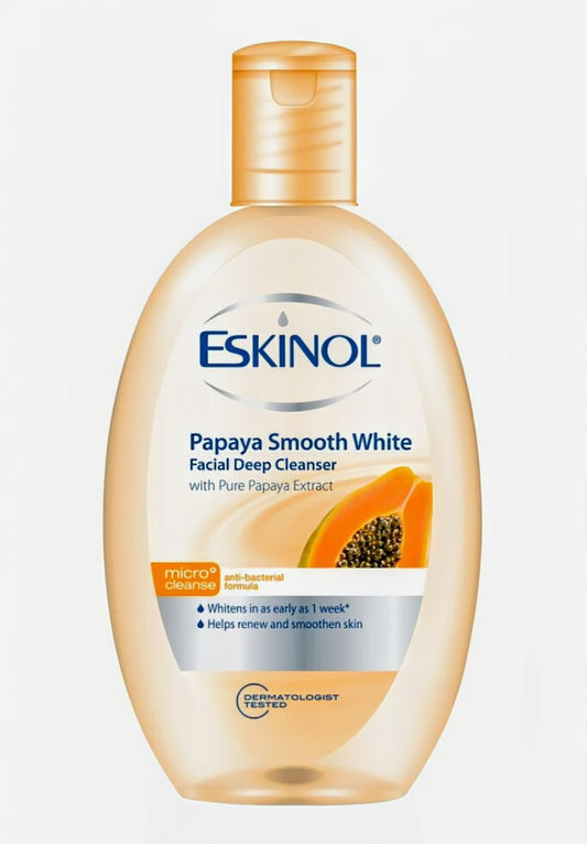 ESKINOL PAPAYA SMOOTH WHITE FACIAL DEEP CLEANSER 135ML