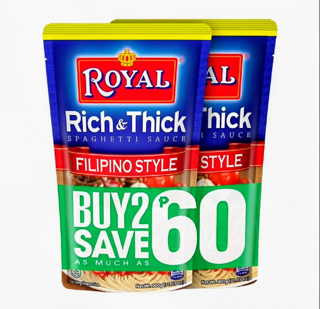 ROYAL RICH & THICK FILIPINO STYLE SPAGHETTI SAUCE 900G x 2 DUO PACK - BIG SAVINGS!