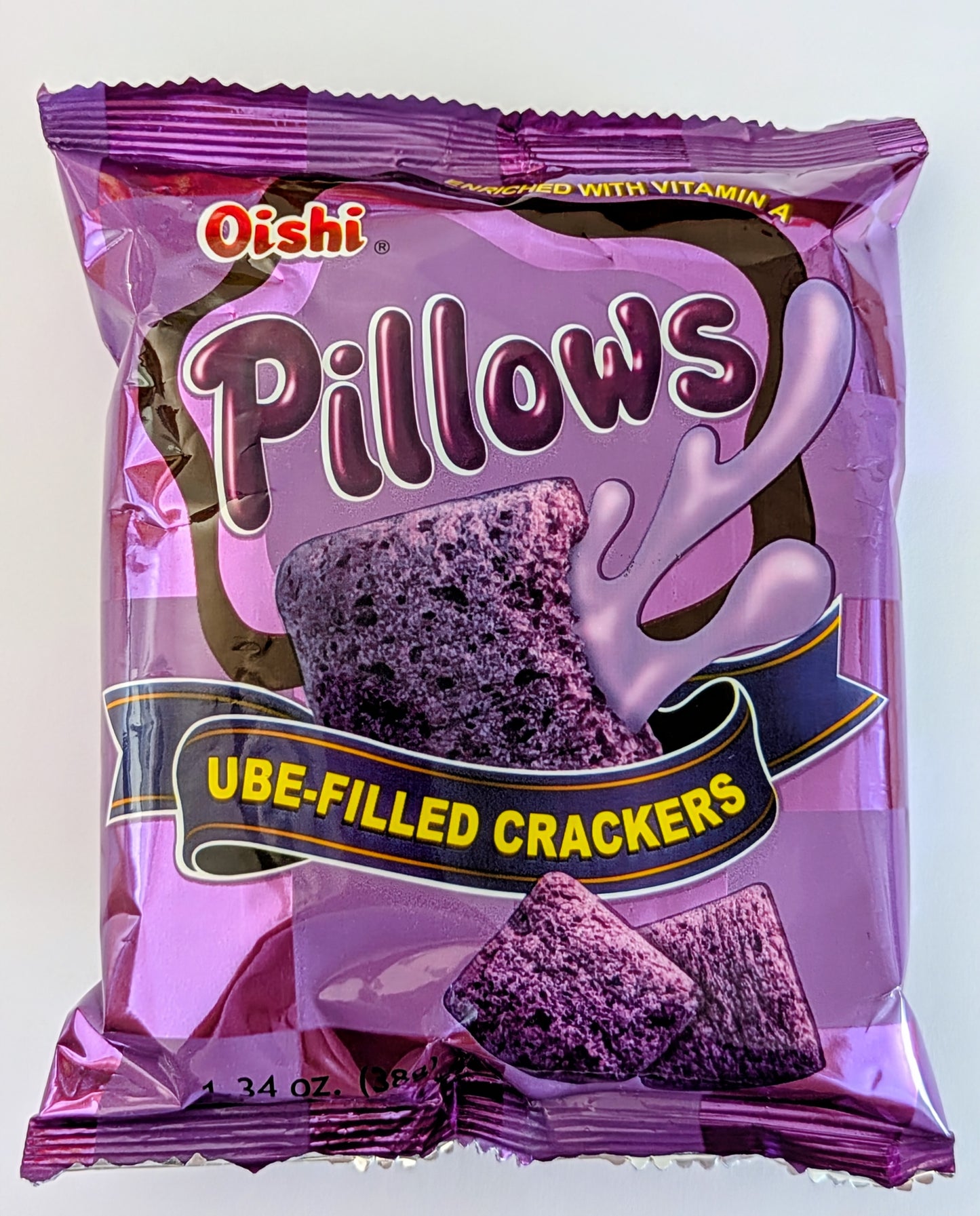 OISHI PILLOWS UBE-FILLED CRACKERS