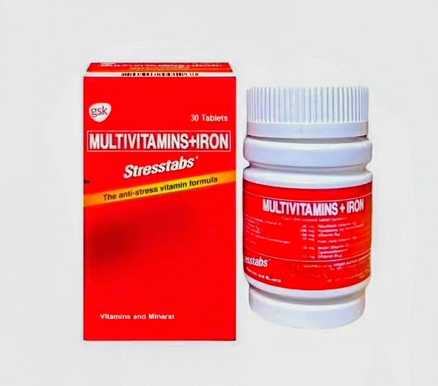 MULTIVITAMINS + IRON STRESSTABS (30TABLETS)