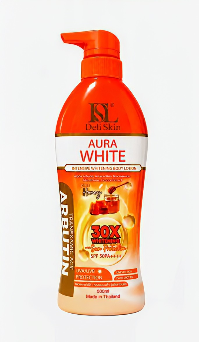 DELI SKIN AURA WHITE INTENSIVE WHITENING BODY LOTION 500ML