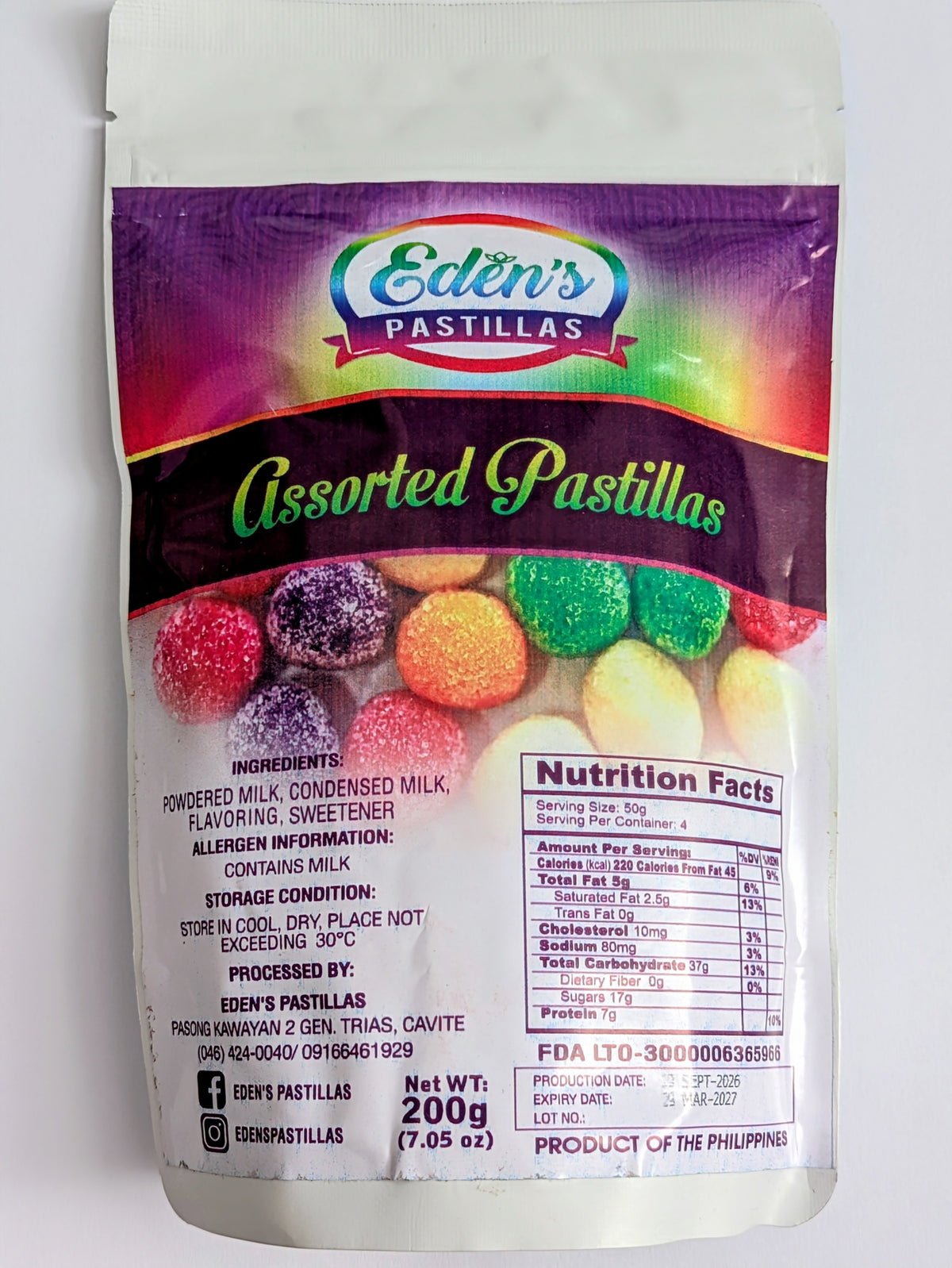 EDEN'S PASTILLAS (ASSORTED)
