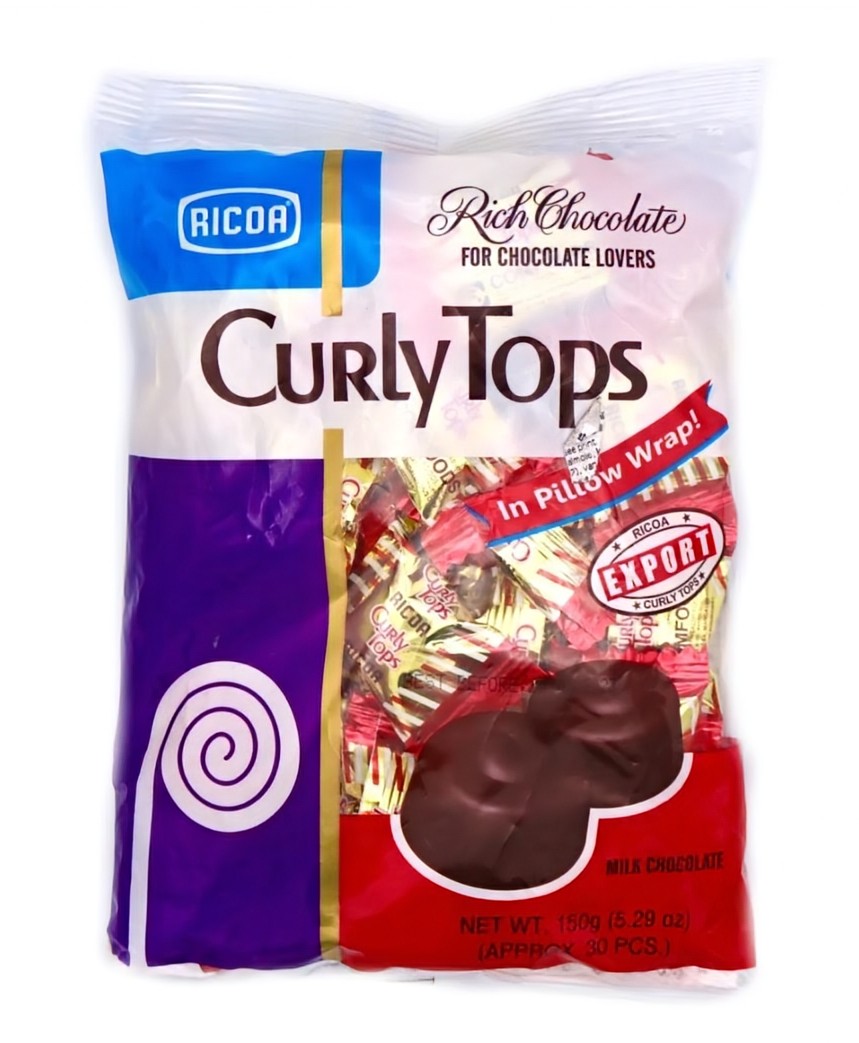 RICOA CURLY TOPS RICH CHOCOLATE 150G