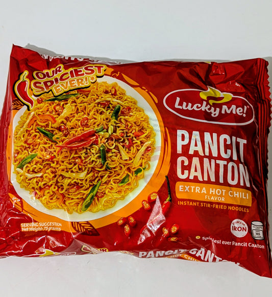 LUCKY ME PANCIT CANTON EXTRA HOT CHILI FLAVOR (80g)