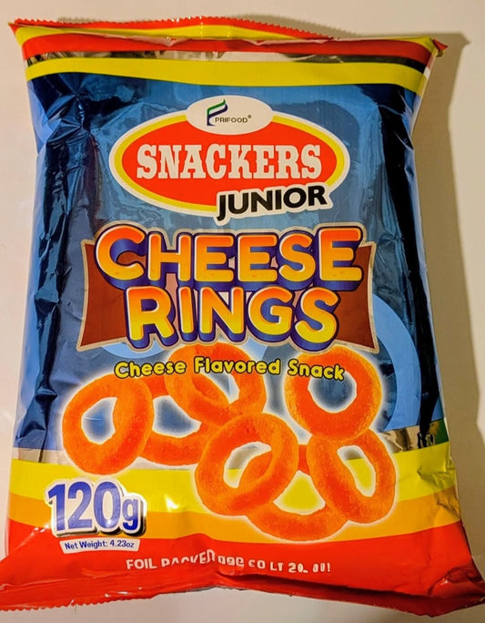 SNACKERS JUNIOR CHEESE RINGS 120G