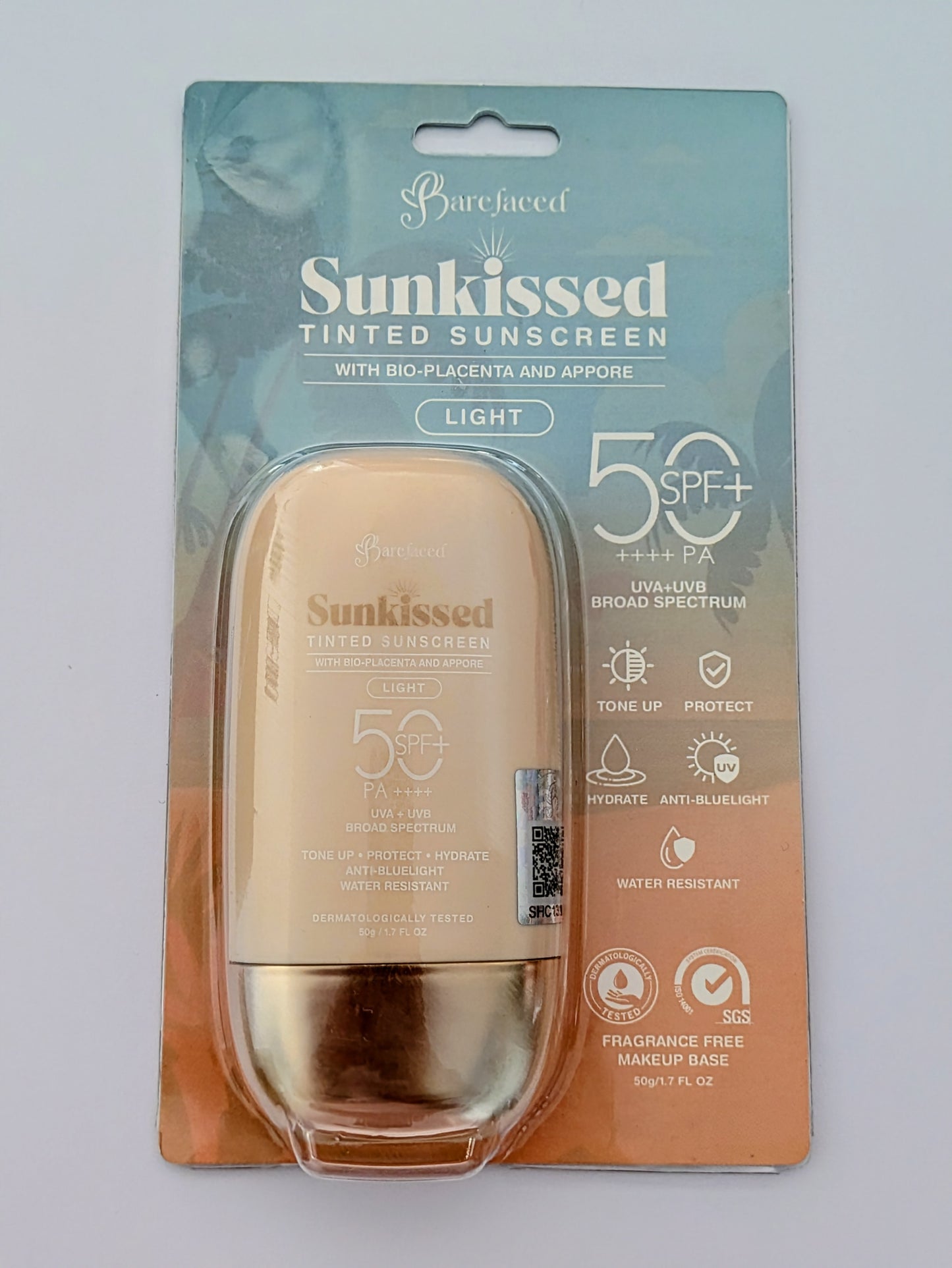 BAREFACED SUNKISSED TINTED SUNSCREEN LIGHT SPF 50