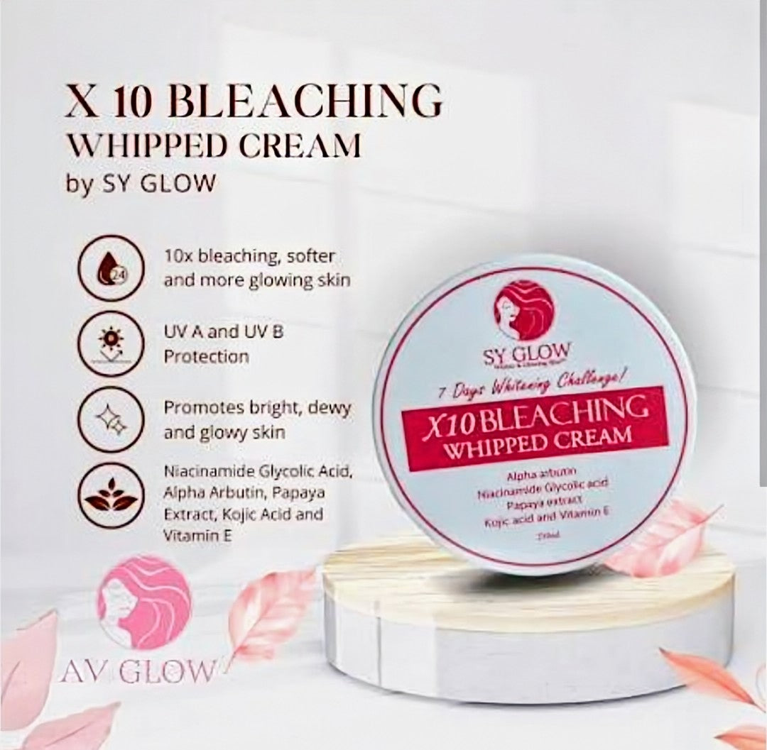 SY GLOW X10 BLEACHING WHIPPED CREAM 250ML